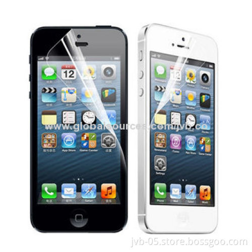 Perfect Cut Anti-fingerprint Anti-glare Screen Protectors for iPhone 5, PET Eco-friendly Material